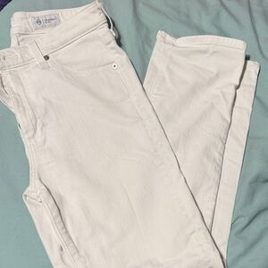 AG Adriano Goldschmied Women's High Rise Jeans in Cream